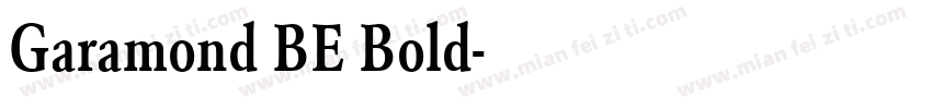 Garamond BE Bold字体转换